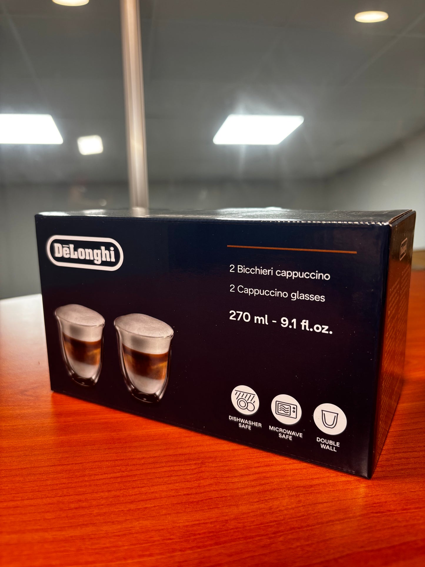 Vasos Capuccino de Doble Pared DeLonghi - 270 ml