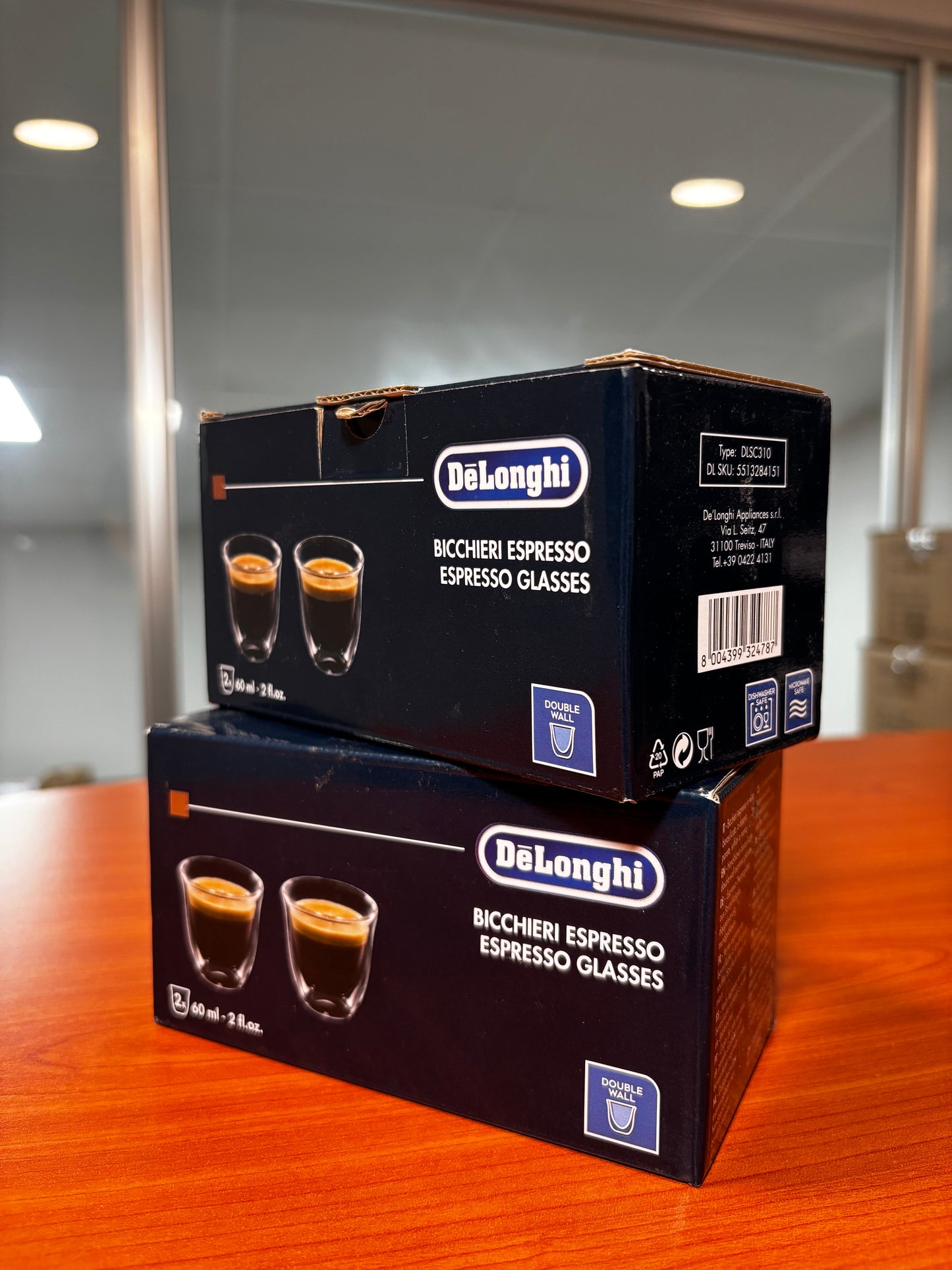 Vasos Expresso de Doble Pared DeLonghi - 60 ml