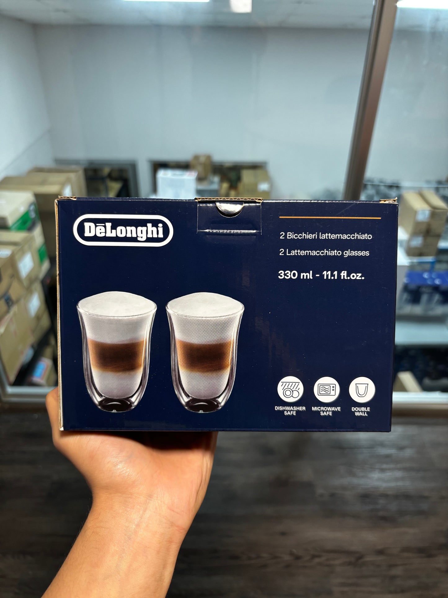 Vasos Lattemacchiato de Doble Pared DeLonghi - 330 ml