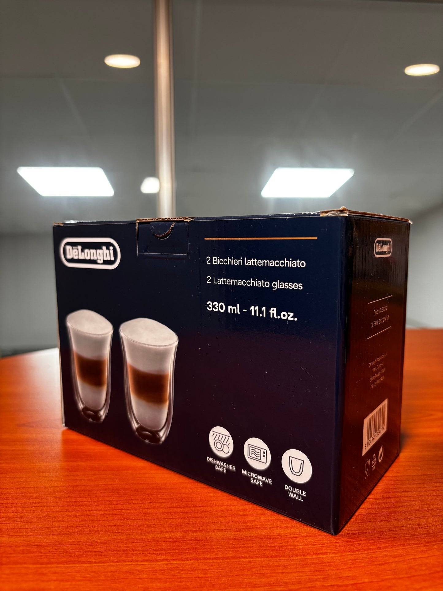 Vasos Lattemacchiato de Doble Pared DeLonghi - 330 ml