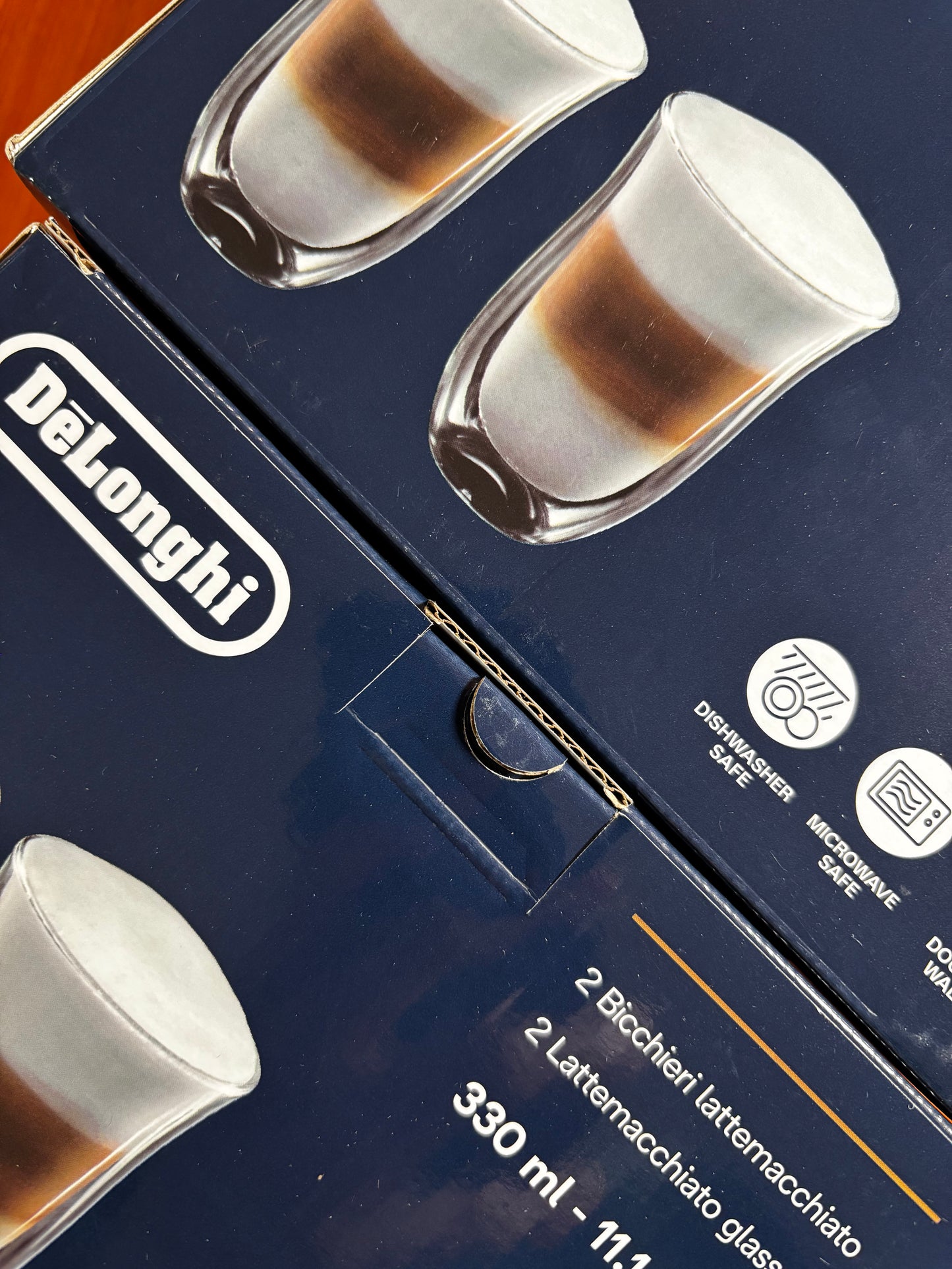 Vasos Lattemacchiato de Doble Pared DeLonghi - 330 ml